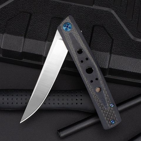 Outdoor Knife Jungle Adventure High Quality Folding Knife Stainless Steel Carbon Fiber D2 Steel Bearing Folding Knife