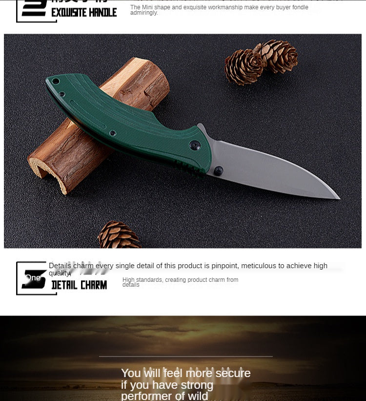 G10 handle high hardness and sharp folding knife outdoor camping survival folding knife factory direct self-defense pocket knife