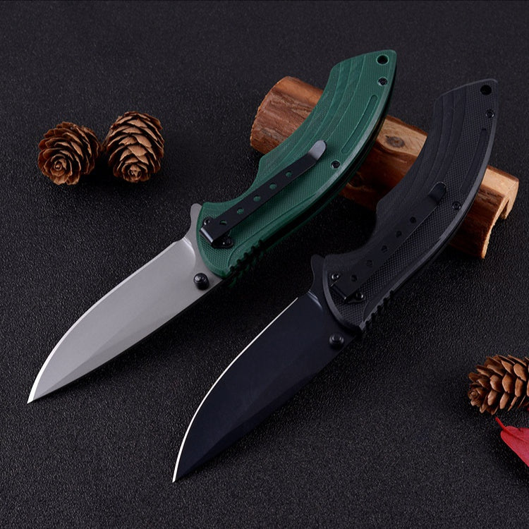 G10 handle high hardness and sharp folding knife outdoor camping survival folding knife factory direct self-defense pocket knife