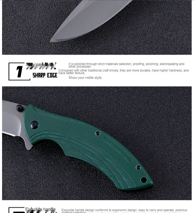 G10 handle high hardness and sharp folding knife outdoor camping survival folding knife factory direct self-defense pocket knife