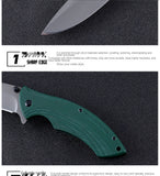 G10 handle high hardness and sharp folding knife outdoor camping survival folding knife factory direct self-defense pocket knife