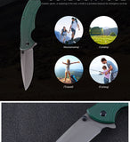 G10 handle high hardness and sharp folding knife outdoor camping survival folding knife factory direct self-defense pocket knife