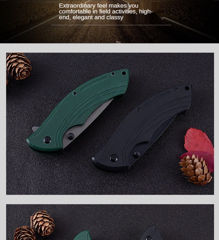 G10 handle high hardness and sharp folding knife outdoor camping survival folding knife factory direct self-defense pocket knife