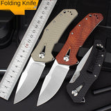 Outdoor Knife Camping Defense Height Hardness Folding Knife G10 Folding Knife Stainless Steel Military Knife