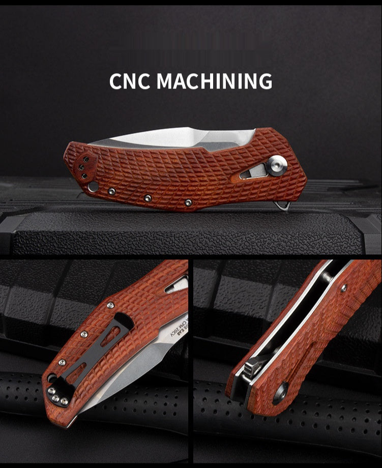 Outdoor Knife Camping Defense Height Hardness Folding Knife G10 Folding Knife Stainless Steel Military Knife