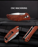 Outdoor Knife Camping Defense Height Hardness Folding Knife G10 Folding Knife Stainless Steel Military Knife