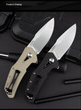 Outdoor Knife Camping Defense Height Hardness Folding Knife G10 Folding Knife Stainless Steel Military Knife