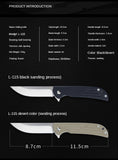 Outdoor D2 Steel Field Survival Folding Knife Military Knife Portable G10 Stainless Steel Folding Fruit Knife