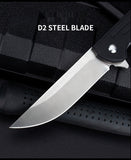 Outdoor D2 Steel Field Survival Folding Knife Military Knife Portable G10 Stainless Steel Folding Fruit Knife