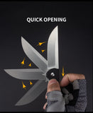 Outdoor D2 Steel Field Survival Folding Knife Military Knife Portable G10 Stainless Steel Folding Fruit Knife