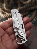 Mini folding knife outdoor stainless steel self-defense portable folding knife fruit knife camping knife pocket knife