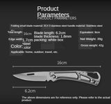 Mini folding knife outdoor stainless steel self-defense portable folding knife fruit knife camping knife pocket knife