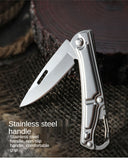 Mini folding knife outdoor stainless steel self-defense portable folding knife fruit knife camping knife pocket knife