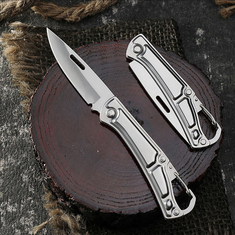 Mini folding knife outdoor stainless steel self-defense portable folding knife fruit knife camping knife pocket knife