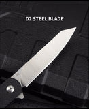 Outdoor D2 steel pocket knife folding knife camping self-defense knife military knife stainless steel folding knife survival knife