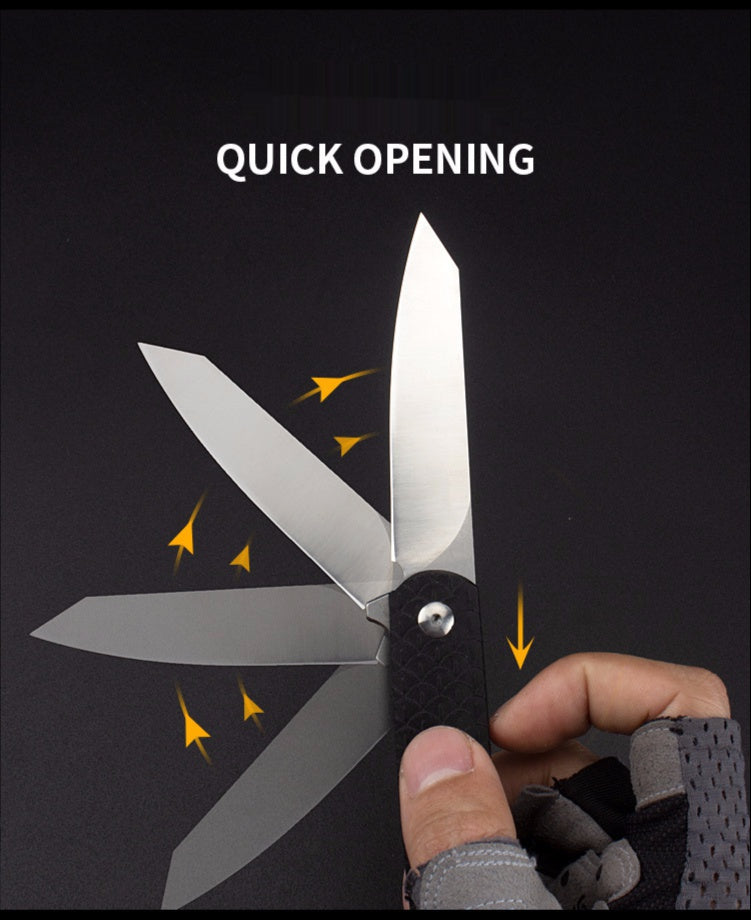 Outdoor D2 steel pocket knife folding knife camping self-defense knife military knife stainless steel folding knife survival knife