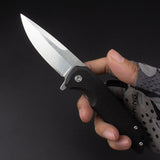 Outdoor self-defense camping sharp stainless steel bearing folding knife knife folding G10 pocket knife fruit knife