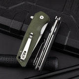 Outdoor self-defense camping sharp stainless steel bearing folding knife knife folding G10 pocket knife fruit knife