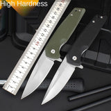 Outdoor self-defense camping sharp stainless steel bearing folding knife knife folding G10 pocket knife fruit knife