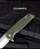 Outdoor self-defense camping sharp stainless steel bearing folding knife knife folding G10 pocket knife fruit knife