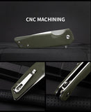 Outdoor self-defense camping sharp stainless steel bearing folding knife knife folding G10 pocket knife fruit knife