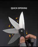 Outdoor self-defense camping sharp stainless steel bearing folding knife knife folding G10 pocket knife fruit knife