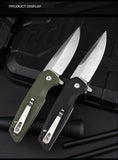Outdoor self-defense camping sharp stainless steel bearing folding knife knife folding G10 pocket knife fruit knife