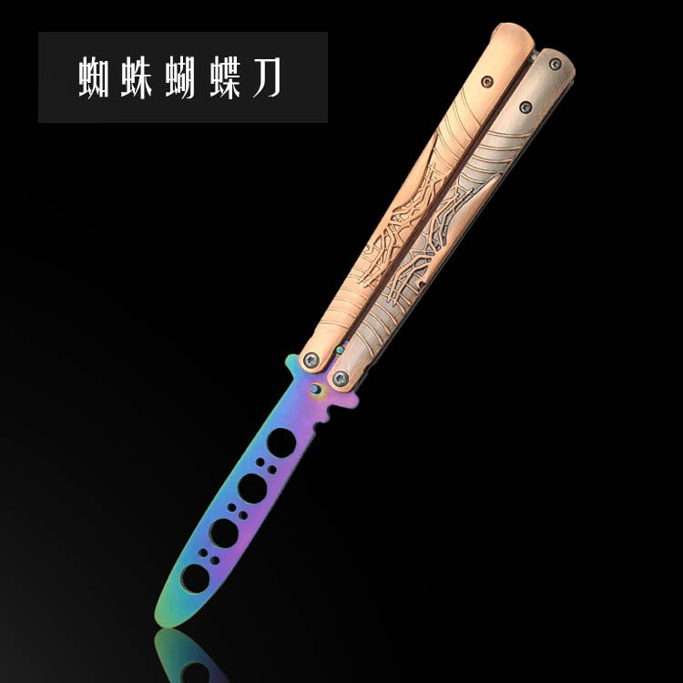Butterfly knife game novice practice swing knife butterfly swing knife maintenance-free folding outdoor portable knife is not edged