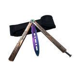 Butterfly knife game novice practice swing knife butterfly swing knife maintenance-free folding outdoor portable knife is not edged