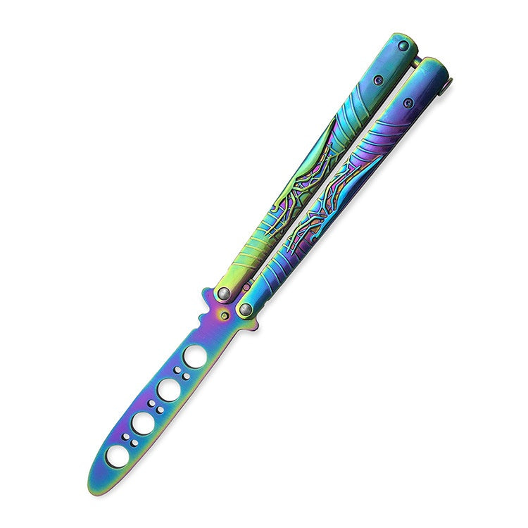 Butterfly knife game novice practice swing knife butterfly swing knife maintenance-free folding outdoor portable knife is not edged