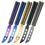 2026 New type long butterfly folding knife outdoor camping training knife skull practice knife hand training tool| POPOTR™