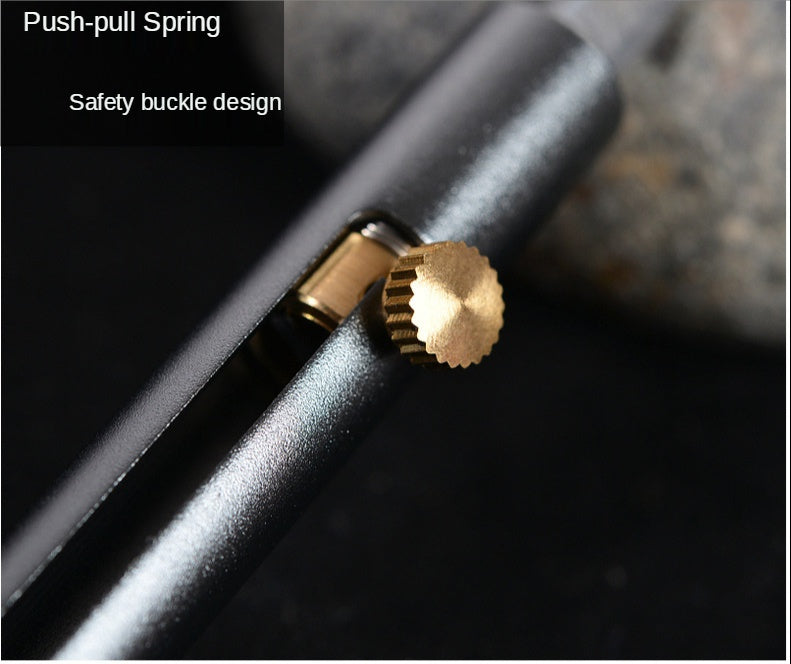 Outdoor knife keychain pendant retro bolt spring knife aluminum alloy knife sharp demolition express