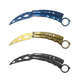 Unblade Butterfly Training Knife Claw Scimitar Stainless Steel Magnetic Butterfly Tool Self-defense Play Cool Folding Knife