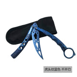 Unblade Butterfly Training Knife Claw Scimitar Stainless Steel Magnetic Butterfly Tool Self-defense Play Cool Folding Knife
