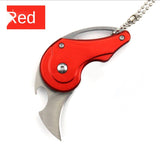 Mini folding knife portable portable knife outdoor multi-function key bottle opener multi-function self-defense scimitar folding tool