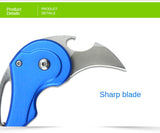 Mini folding knife portable portable knife outdoor multi-function key bottle opener multi-function self-defense scimitar folding tool