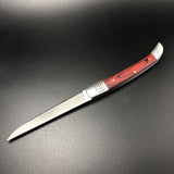 Slim camping knife Self-defense knife Color wooden folding knife Stainless steel exquisite portable knife