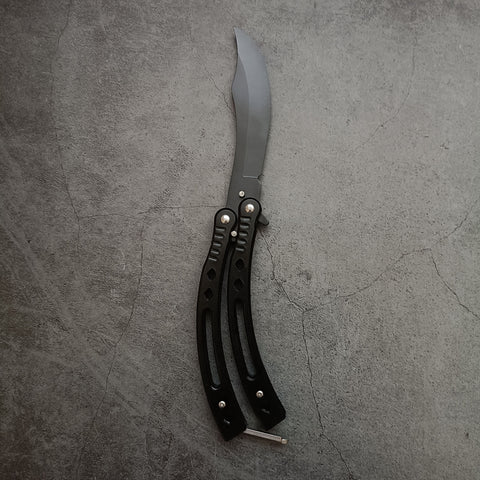 Butterfly Folding Knife All-steel Butterfly Practice Shaker Knife Outdoor Play Cool Knife Butterfly Knife Scimitar