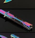 Mini handbag knife retro design outdoor knife self-defense creative mirror light folding knife high hardness folding knife