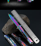 Mini handbag knife retro design outdoor knife self-defense creative mirror light folding knife high hardness folding knife