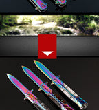 Mini handbag knife retro design outdoor knife self-defense creative mirror light folding knife high hardness folding knife