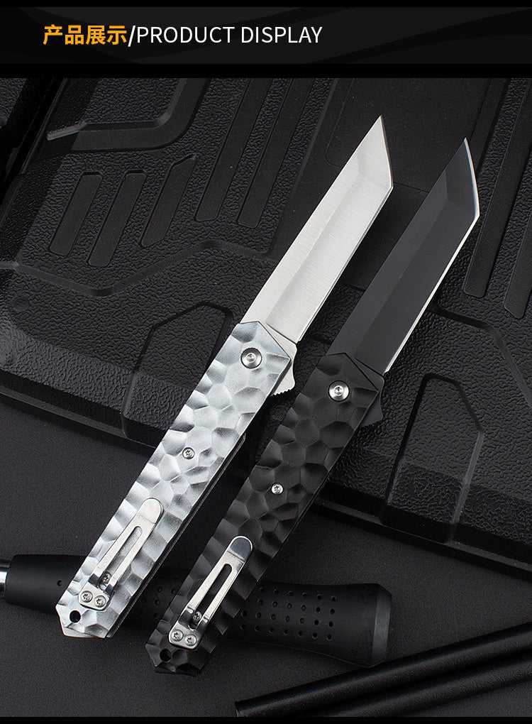 Spot aluminum alloy folding knife high hardness stainless steel sharp folding knife bearing tactical knife fruit knife
