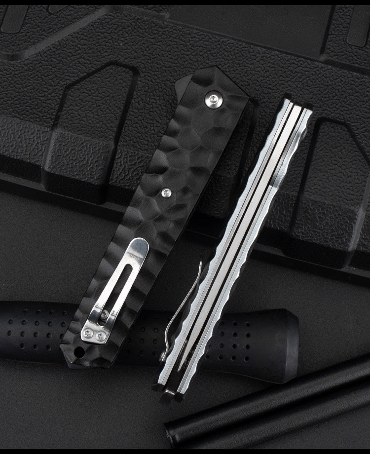 Spot aluminum alloy folding knife high hardness stainless steel sharp folding knife bearing tactical knife fruit knife