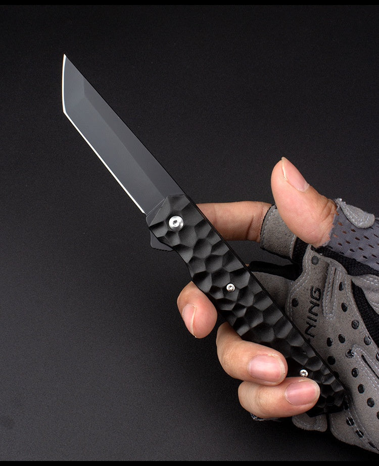 Spot aluminum alloy folding knife high hardness stainless steel sharp folding knife bearing tactical knife fruit knife