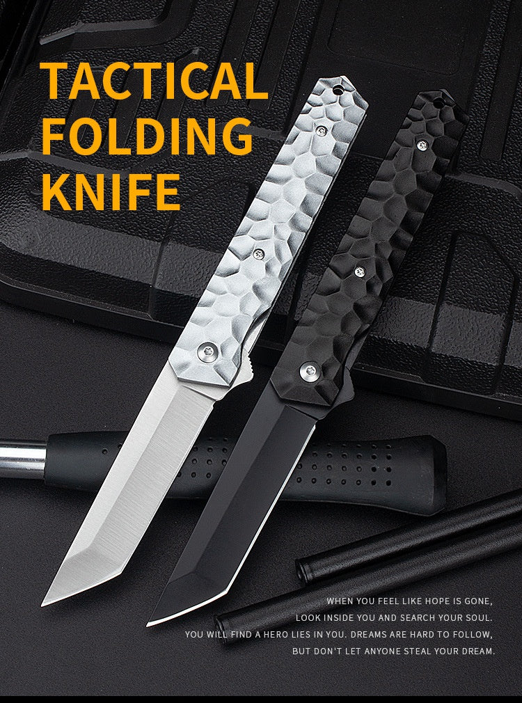 Spot aluminum alloy folding knife high hardness stainless steel sharp folding knife bearing tactical knife fruit knife