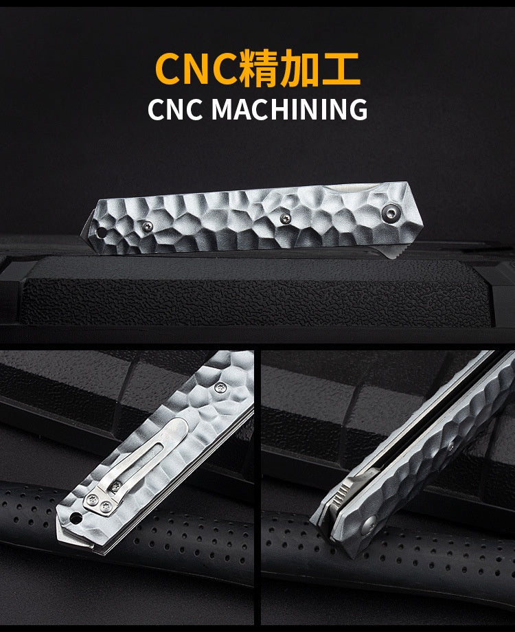 Spot aluminum alloy folding knife high hardness stainless steel sharp folding knife bearing tactical knife fruit knife