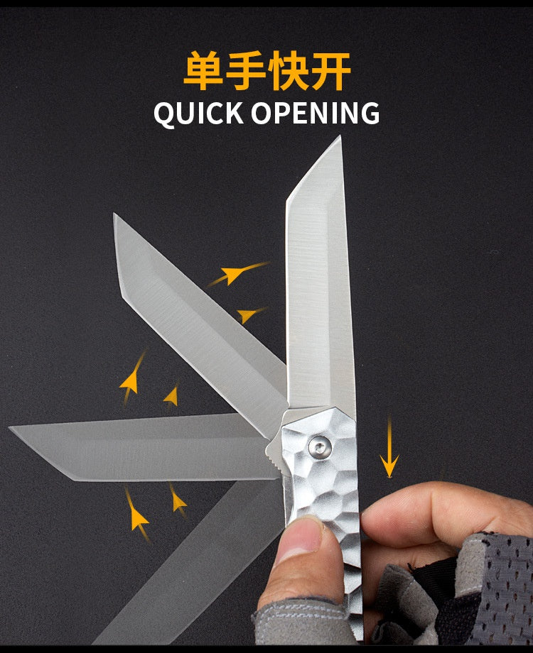 Spot aluminum alloy folding knife high hardness stainless steel sharp folding knife bearing tactical knife fruit knife