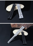 csgo practice knife butterfly comb butterfly knife stainless steel comb training knife practice swing comb folding butterfly comb