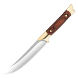 Outdoor Mongolian hand-held meat special knife for household meat eating knife Portable integrated steel brass small straight knife fruit knife