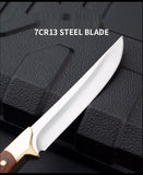 Outdoor Mongolian hand-held meat special knife for household meat eating knife Portable integrated steel brass small straight knife fruit knife